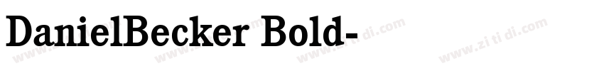 DanielBecker Bold字体转换